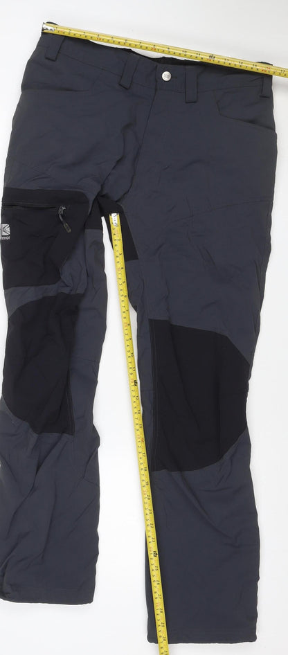 Karrimor Men's Blue XL Snow Ski Trousers Adjustable Waist Ankle Zip
