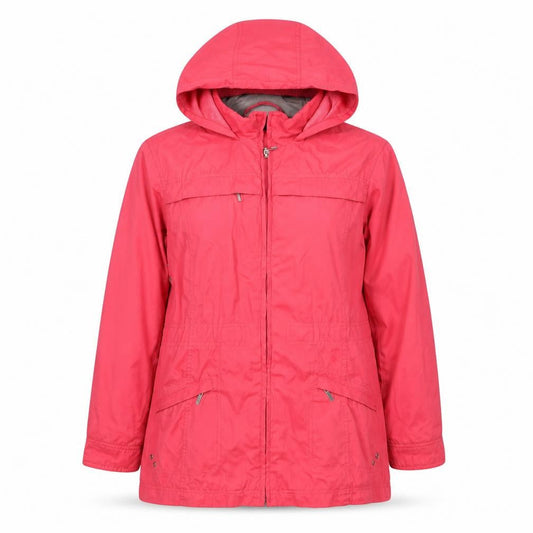 Maine New England Women’s Pink UK 14 Hooded Rain Jacket