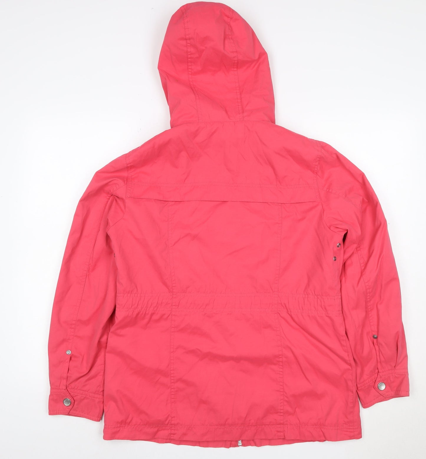 Maine New England Women’s Pink UK 14 Hooded Rain Jacket