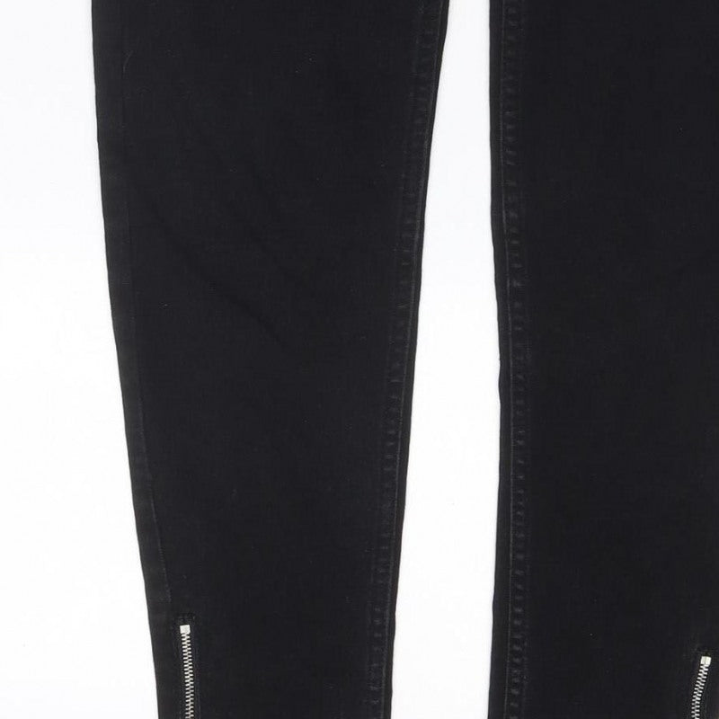Denim Co. Women’s Black UK 12 Skinny Stretch Jeans Ankle Zip