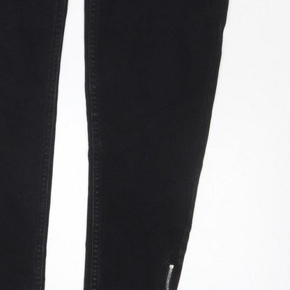 Denim Co. Women’s Black UK 12 Skinny Stretch Jeans Ankle Zip
