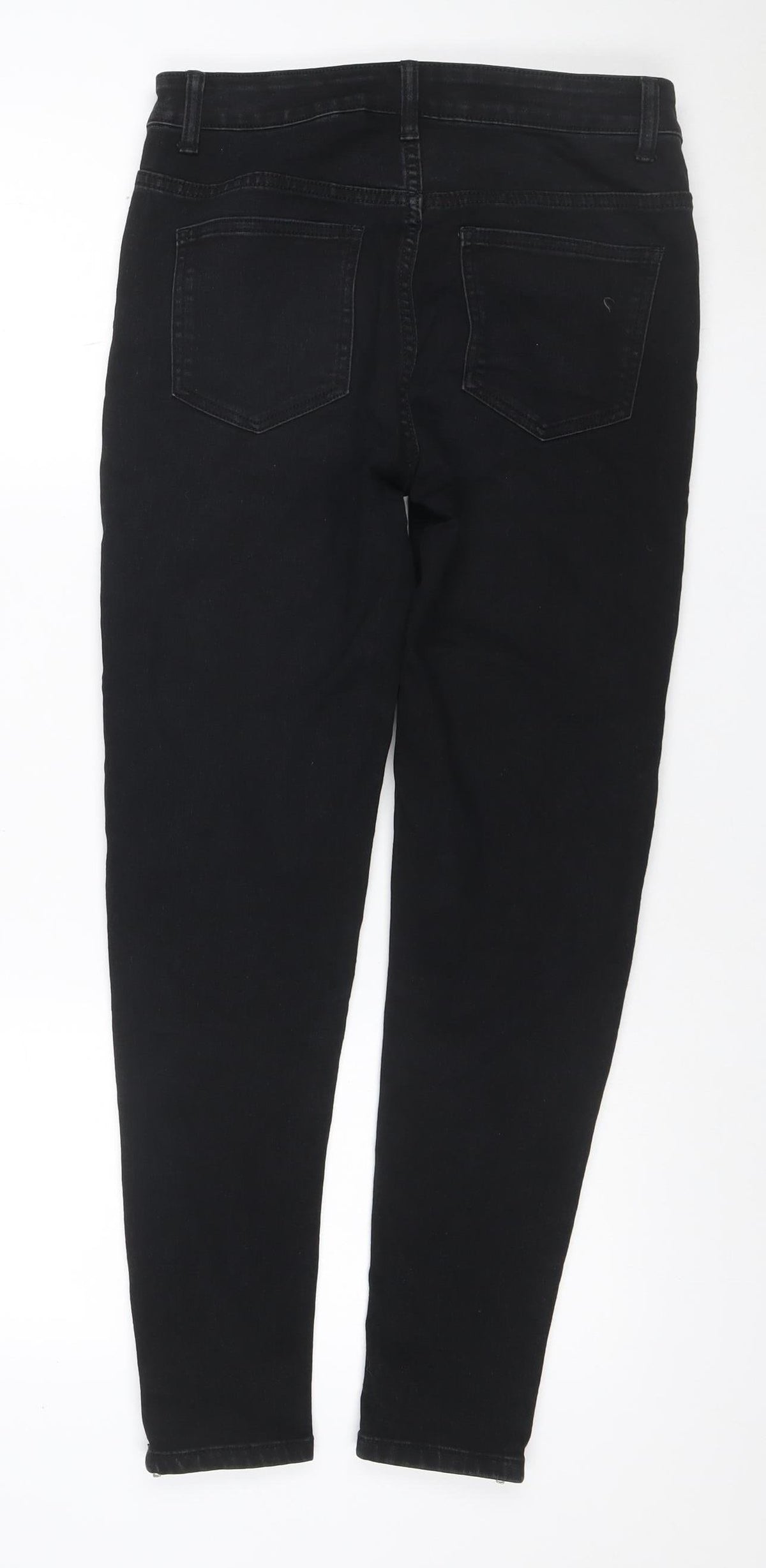 Denim Co. Women’s Black UK 12 Skinny Stretch Jeans Ankle Zip