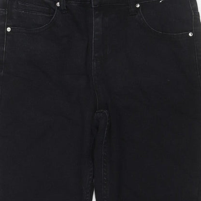 Denim Co. Women’s Black UK 12 Skinny Stretch Jeans Ankle Zip