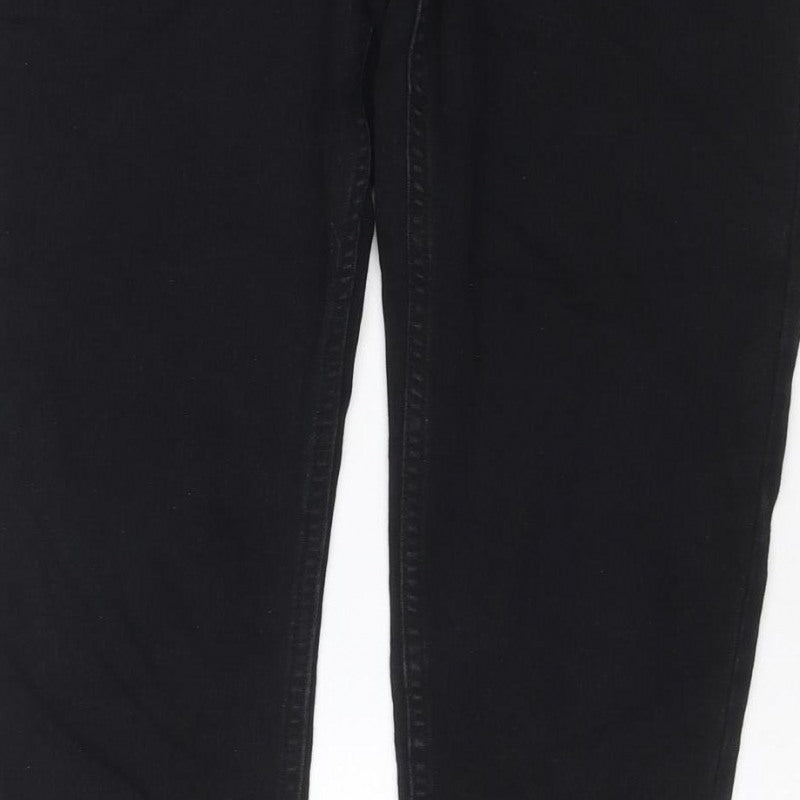 Denim Co. Women’s Black UK 12 Skinny Stretch Jeans Ankle Zip