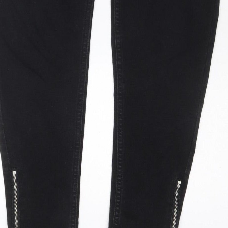 Denim Co. Women’s Black UK 12 Skinny Stretch Jeans Ankle Zip