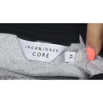 Jack & Jones Core Men's Grey XL Pullover Hoodie Kangaroo Pocket