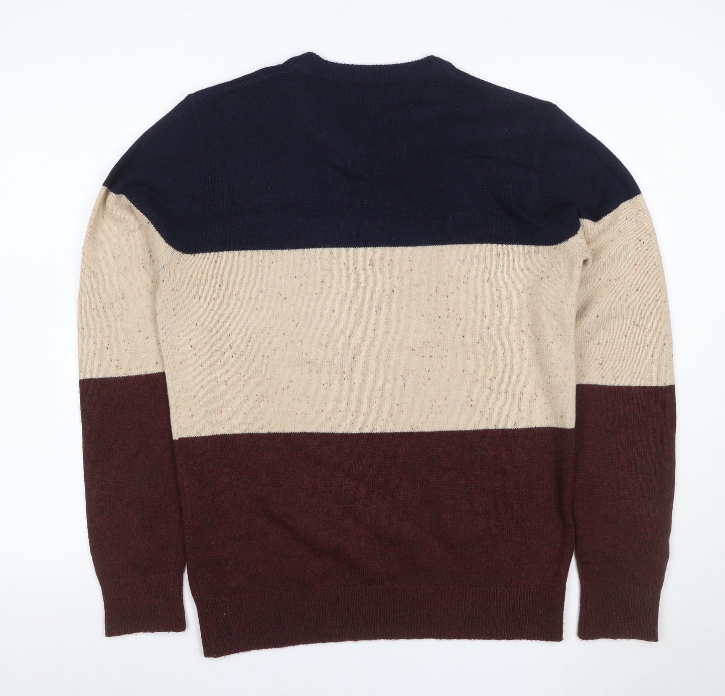 Next Men's Multicoloured M Crew Neck Colour Block Knit Pullover Jumper