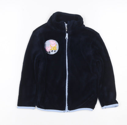 Peppa Pig Boys Navy Fleece Zip Jacket 2-4 Years George & Peppa