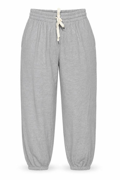 Wet Seal Women Grey S Jogger Trousers Linen Blend Drawstring Cuffed