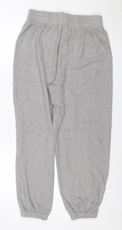 Wet Seal Women Grey S Jogger Trousers Linen Blend Drawstring Cuffed