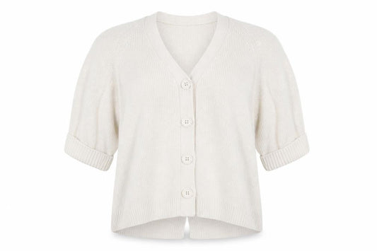 FatFace Women’s Ivory Size 14 Open V-Neck Cable Knit Cardigan