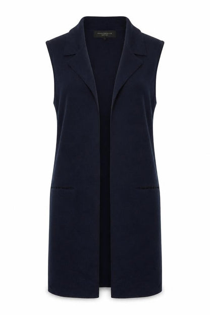 Paul Costelloe Women Blue UK 10 V-Neck Merino Wool Blend Jumper