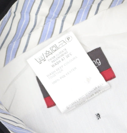 Marks & Spencer Men Black 32x31 Crease Resistant Dress Trousers