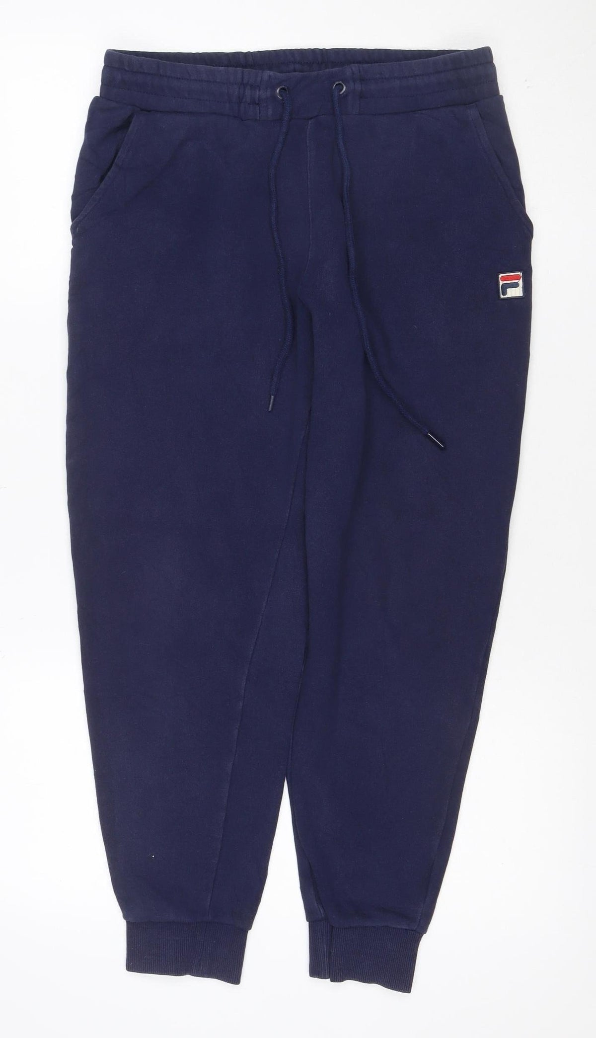 Fila Men’s Blue Fleece Jogger Trousers Size S Drawstring