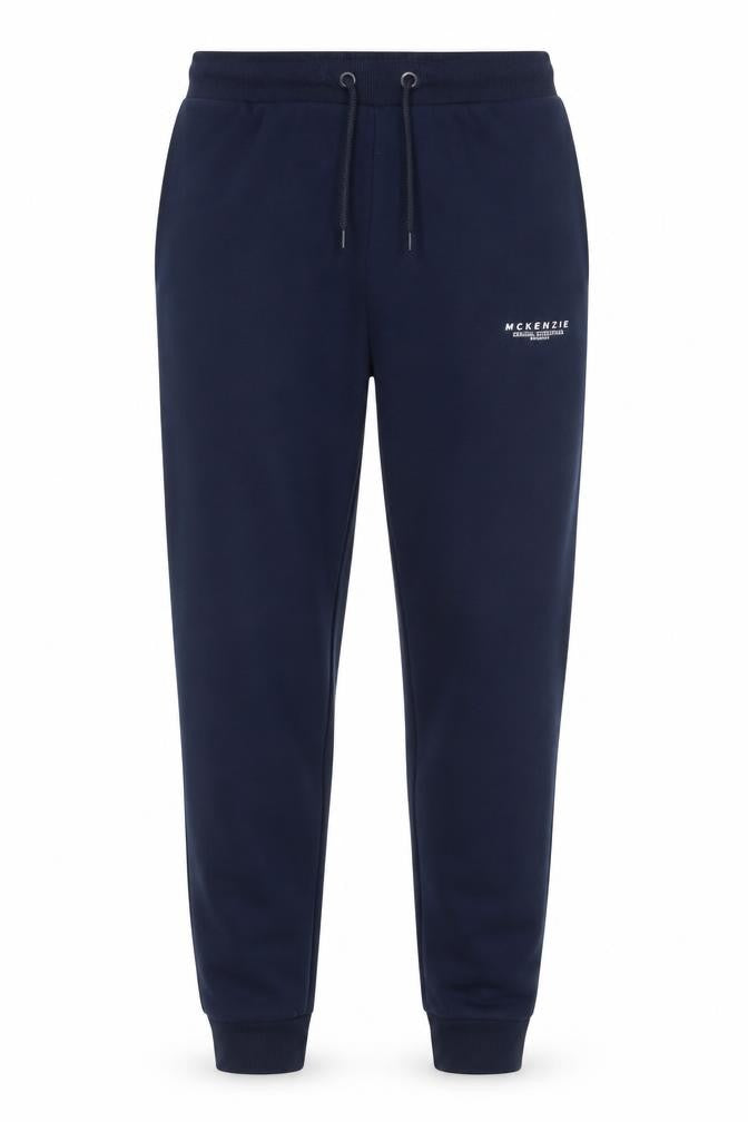 Front view of McKenzie Teens Blue 158 Fleece Jogger Track Pants Drawstring