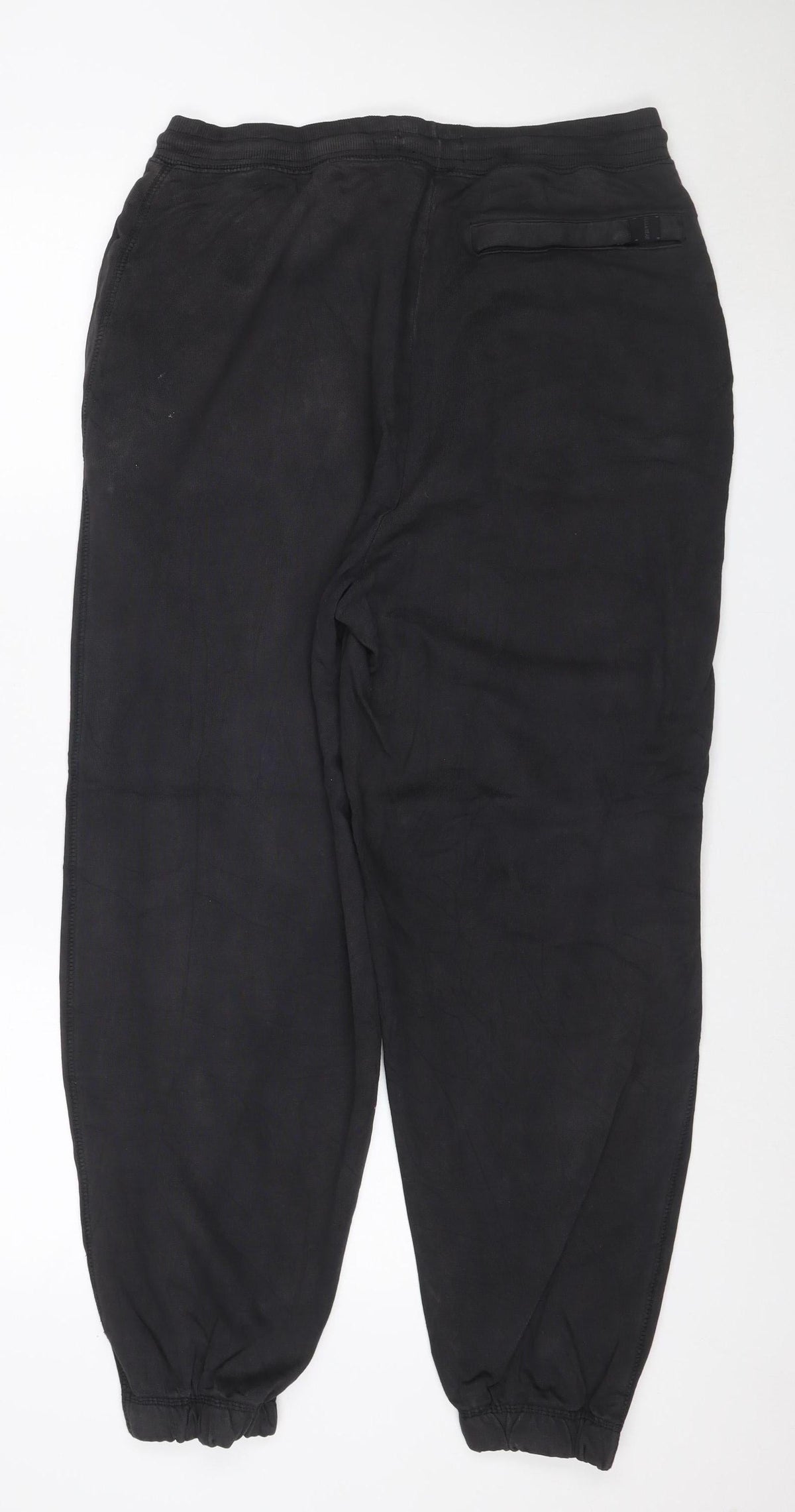 Pull&Bear Men’s Black M Cotton Stretch Jogger Sweatpants Drawstring