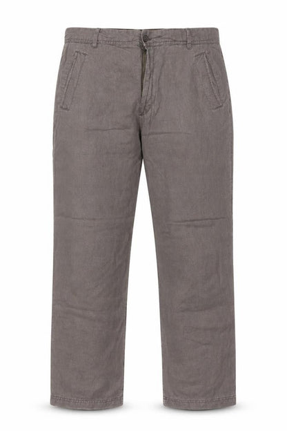 M&S Men’s Brown Linen Blend Regular 38W 31L Straight Trousers