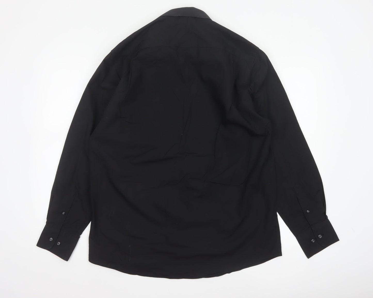 Scott & Taylor Men’s Black 15.5 Easy Care Long Sleeve Button-Up Shirt
