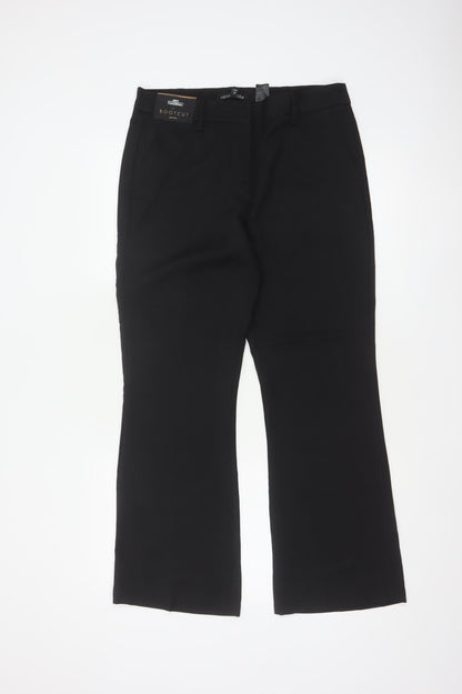 Next Women’s Black Petite UK 10 Tailored Bootcut Work Trousers