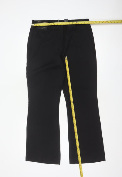 Next Women’s Black Petite UK 10 Tailored Bootcut Work Trousers