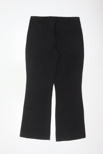 Next Women’s Black Petite UK 10 Tailored Bootcut Work Trousers