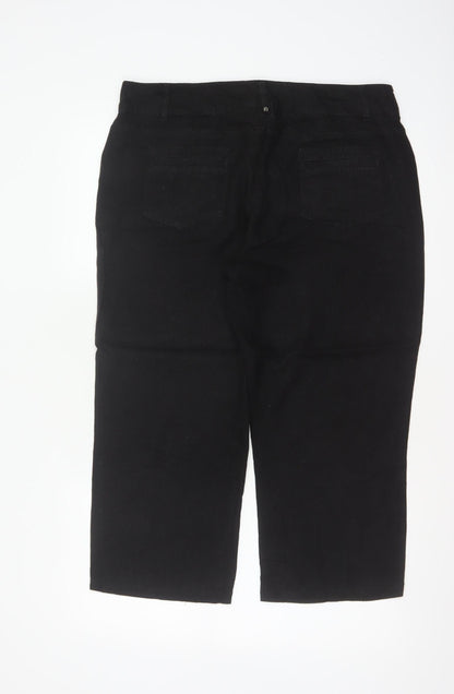 Wallis Women’s Black Size 14 Linen Blend Straight Trousers