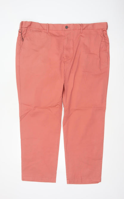 Marks and Spencer Men's Pink 44in Regular Fit Chino Trousers