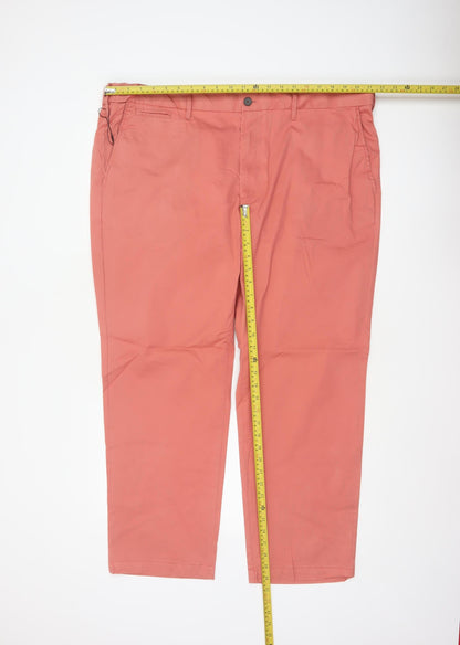 Marks and Spencer Men's Pink 44in Regular Fit Chino Trousers