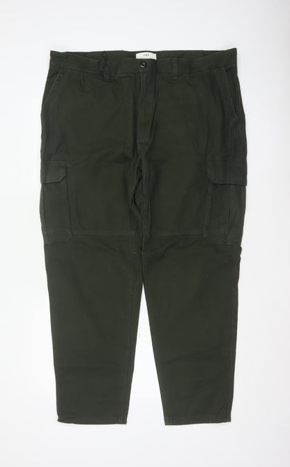 Marks & Spencer Men Green 44 Cargo Trousers 44W 31L Cotton