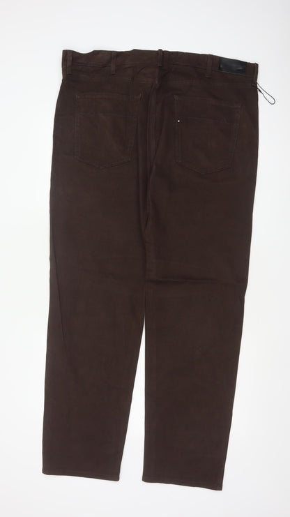 Autograph Men’s Brown Corduroy Straight Trousers W42 L33