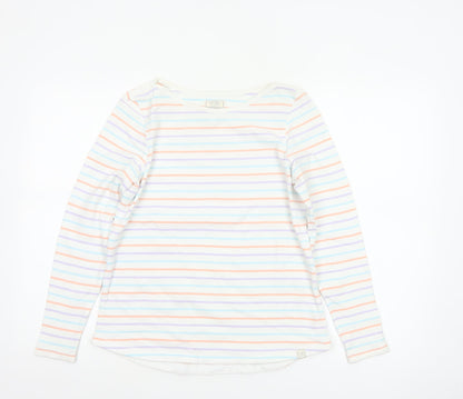 Fat Face Women’s Multicoloured UK 12 Basic Striped Long Sleeve T-Shirt