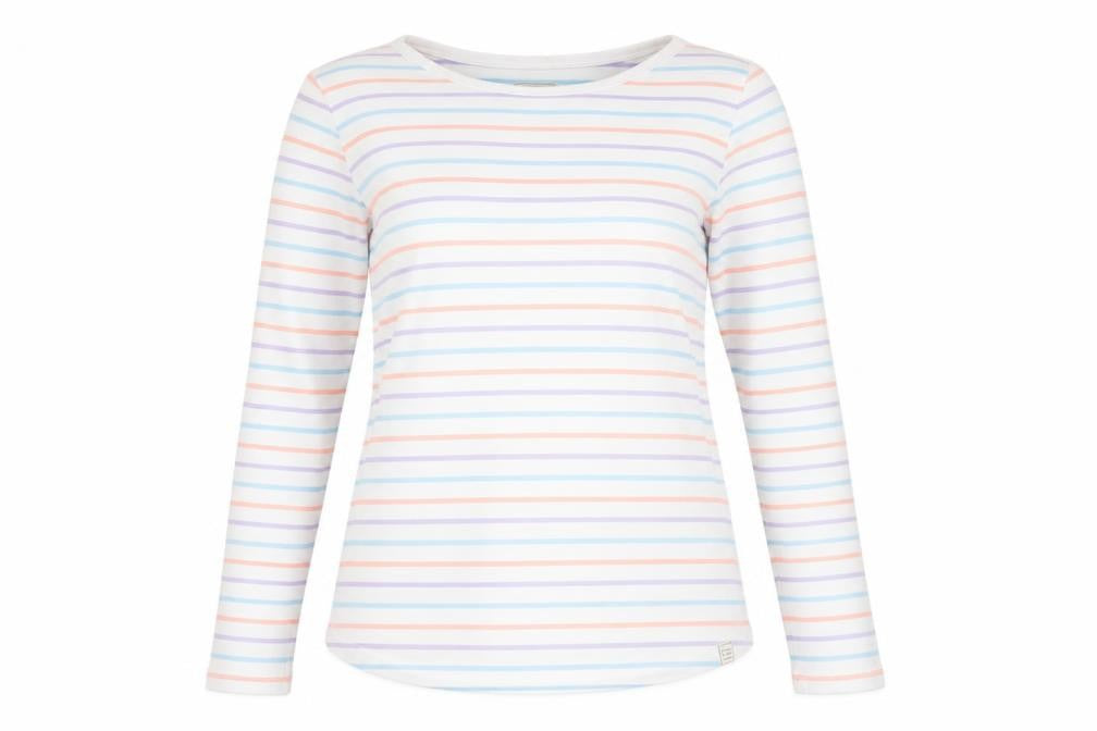 Fat Face Women’s Multicoloured UK 12 Basic Striped Long Sleeve T-Shirt