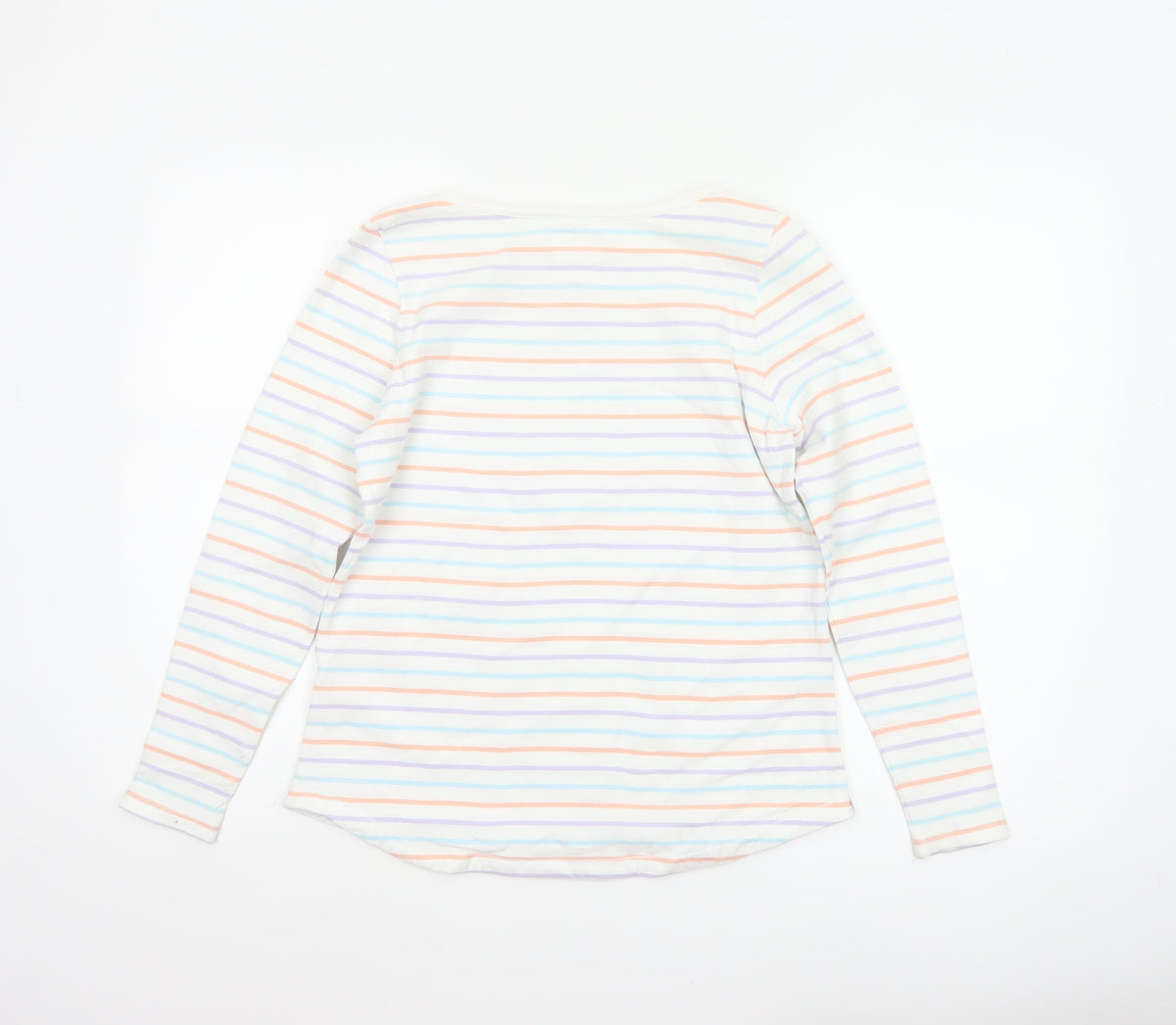 Fat Face Women’s Multicoloured UK 12 Basic Striped Long Sleeve T-Shirt