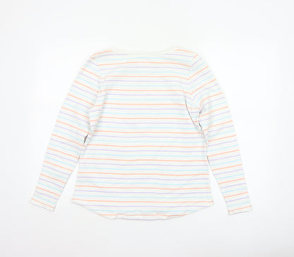 Fat Face Women’s Multicoloured UK 12 Basic Striped Long Sleeve T-Shirt