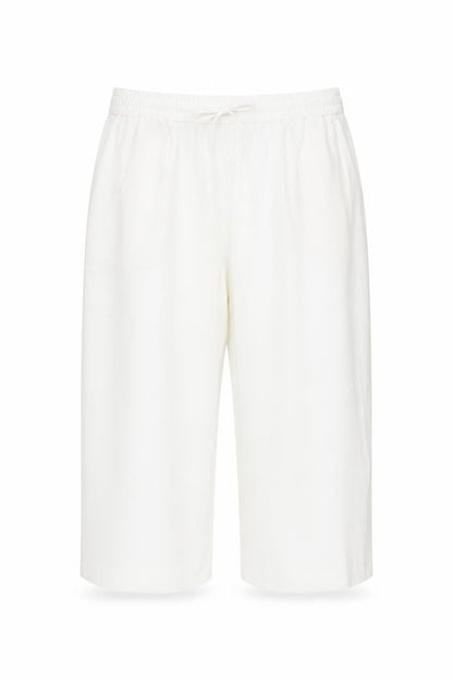 Marks & Spencer Women White Size 22 Wide-Leg Cropped Trousers