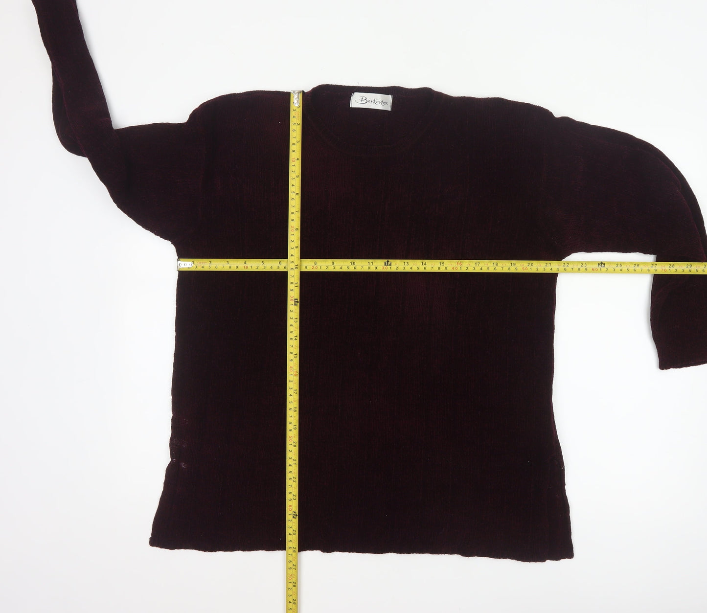 Berkertex Women Purple Size 16 Rib Knit Raglan Sleeve Pullover Jumper