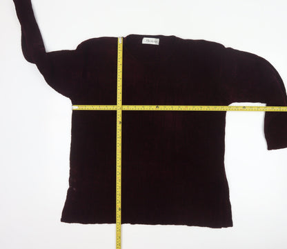 Berkertex Women Purple Size 16 Rib Knit Raglan Sleeve Pullover Jumper