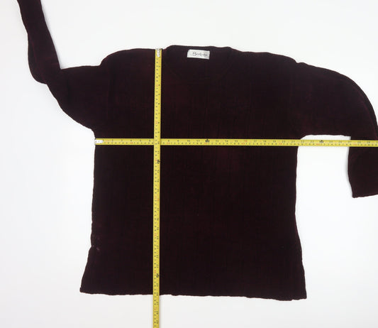 Berkertex Women Purple Size 16 Rib Knit Raglan Sleeve Pullover Jumper