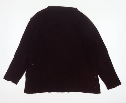 Berkertex Women Purple Size 16 Rib Knit Raglan Sleeve Pullover Jumper