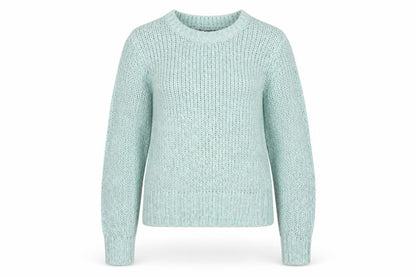 M&S Women’s Blue Size 10 Chunky Knit Glitter Raglan Jumper