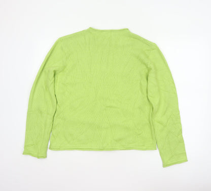 Per Una Women Green UK 18 Button Front Knit Cardigan Pockets