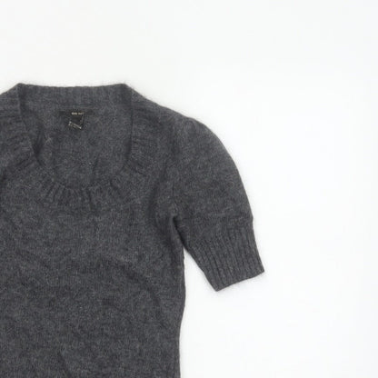 MNG Suit Women’s Grey Cowl Neck 3/4 Sleeve Knit Jumper UK 8