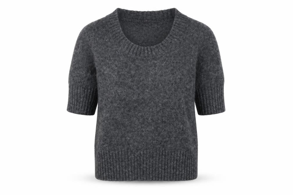 MNG Suit Women’s Grey Cowl Neck 3/4 Sleeve Knit Jumper UK 8