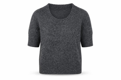MNG Suit Women’s Grey Cowl Neck 3/4 Sleeve Knit Jumper UK 8