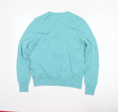 Autograph Women Blue UK 12 Pure Cashmere Crew Neck Pullover Jumper