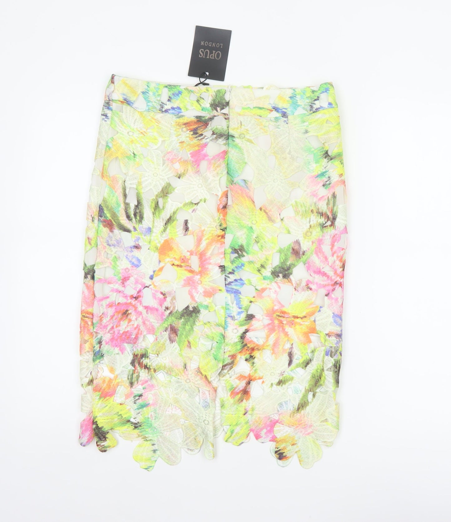 Opus London Women Multicoloured UK 10 Floral Lace Pencil Midi Skirt