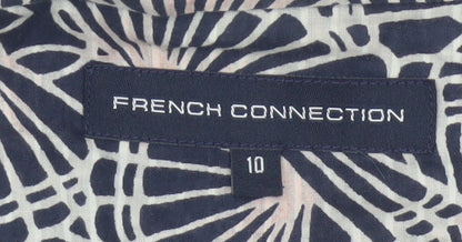 Additional view of French Connection Women Blue Floral Cotton Skater Mini Skirt UK 10