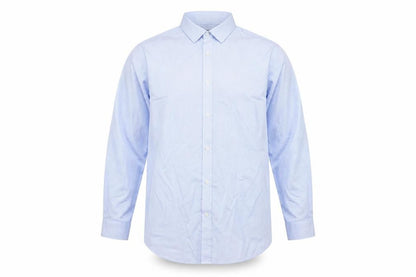 Marks & Spencer Men's Blue 19in Regular Fit Non-Iron Striped Shirt