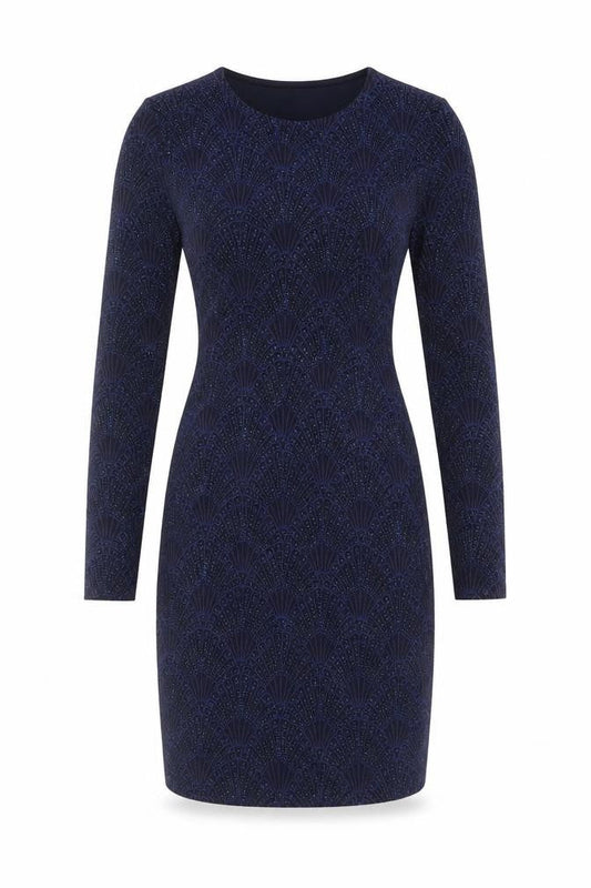 H&M Divided Women Blue UK 8 Bodycon Glitter Open Back Party Dress
