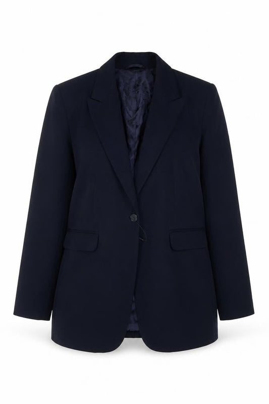 Marks & Spencer Women’s Blue UK 14 Classic One Button Lined Blazer